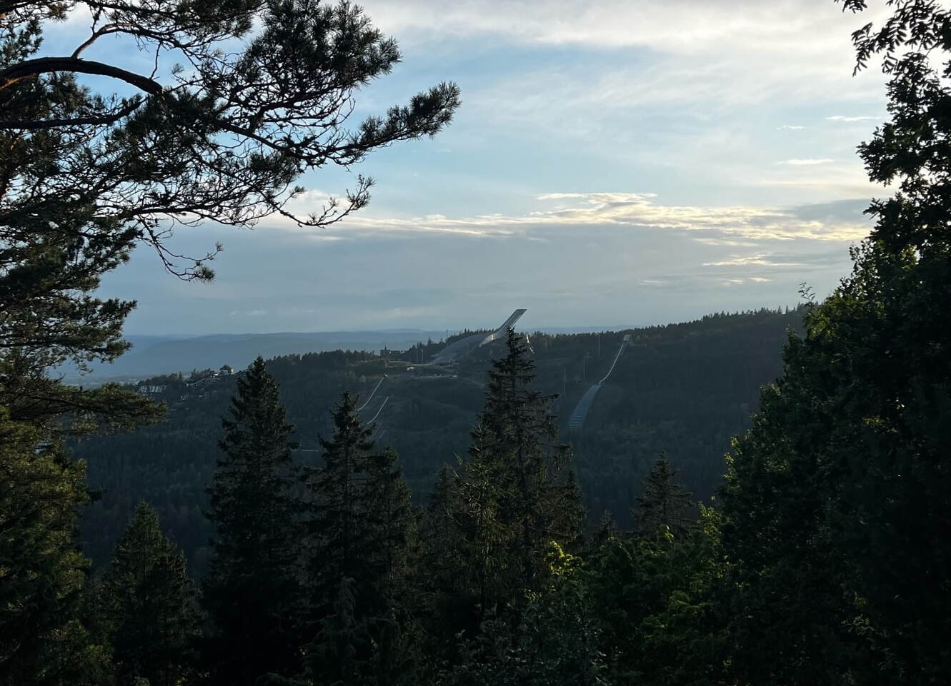 Holmenkollen ski jump from Vettakollen viewpoint